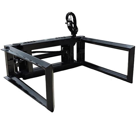 round bale handler for skid steer|skid steer bale squeeze attachment.